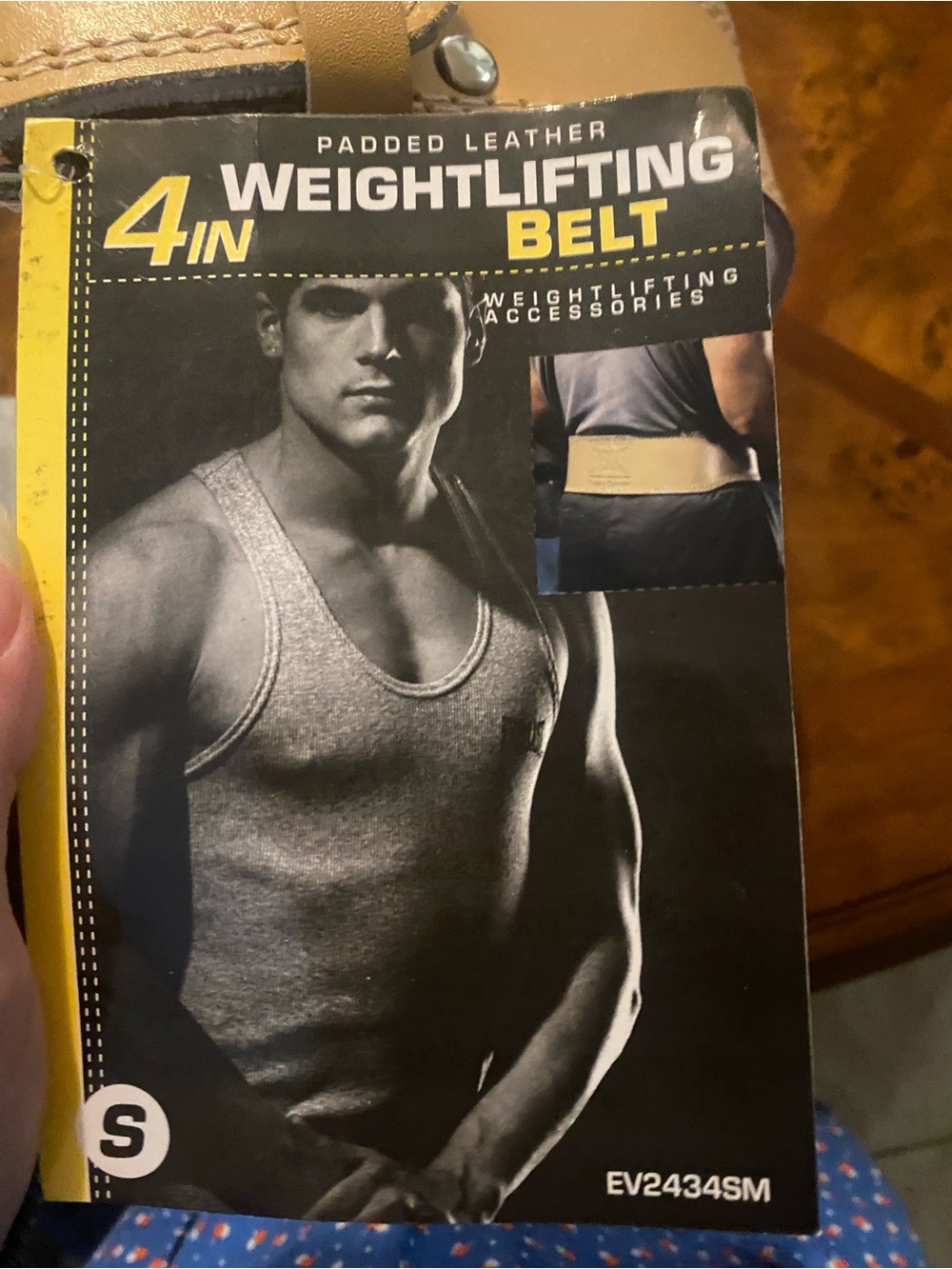 NWT- Everlast Tan Leather Weightlifting Belt with Silver Hardware